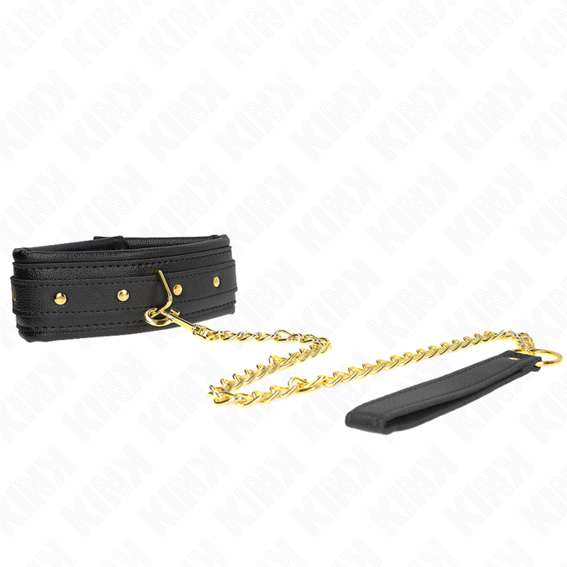 KINK - Halskette mit Schwamm-Imitationslederarmband, Modell 1, verstellbar 37-54 cm x 3 cm