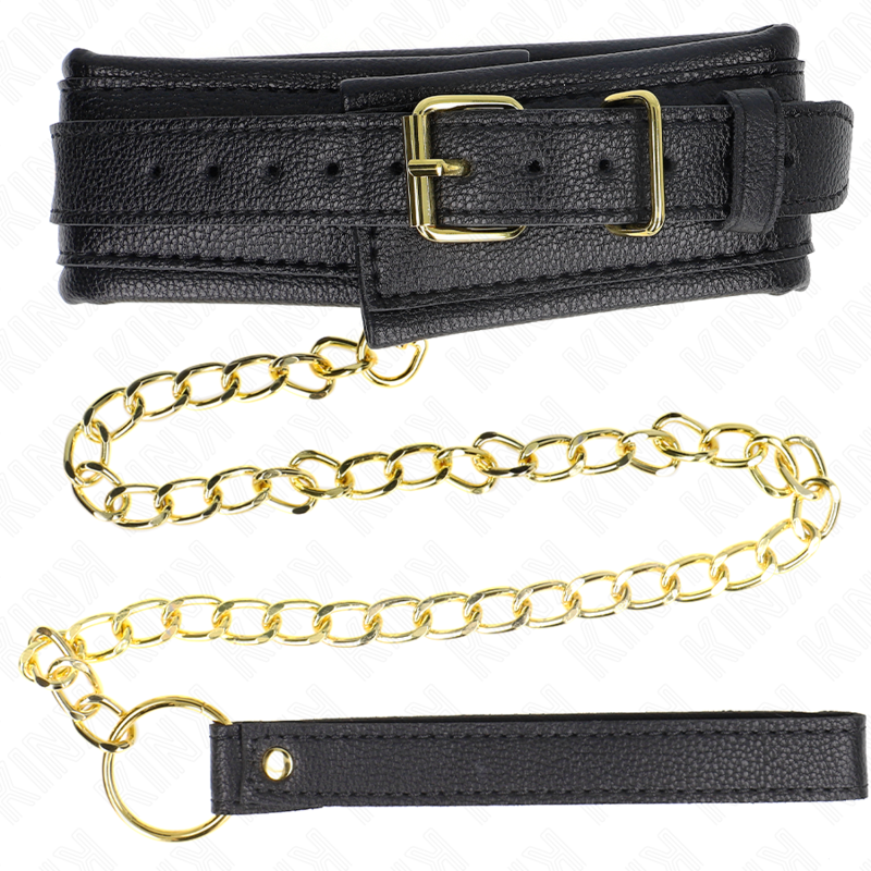KINK - Halskette mit Schwamm-Imitationslederarmband, Modell 1, verstellbar 37-54 cm x 3 cm