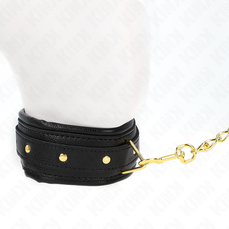 KINK - Halskette mit Schwamm-Imitationslederarmband, Modell 1, verstellbar 37-54 cm x 3 cm