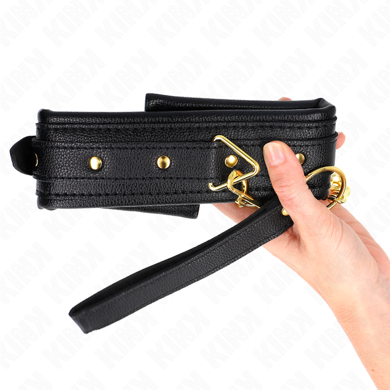 KINK - Halskette mit Schwamm-Imitationslederarmband, Modell 1, verstellbar 37-54 cm x 3 cm