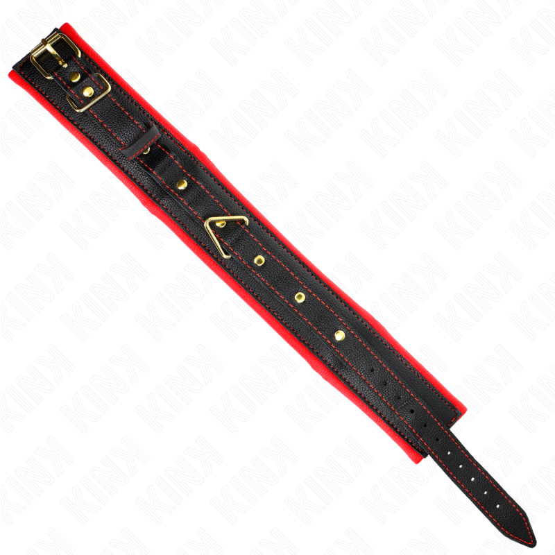 KINK - Halskette mit Schwamm-Imitationslederarmband, Modell 2, verstellbar 37-54 cm x 3 cm