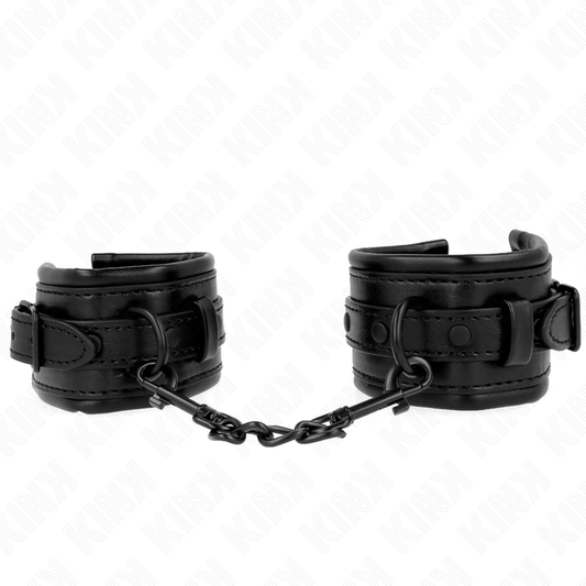 KINK - UCHWYTY NA NADGARSTKI CZARNE REGULOWANE 20-30 CM X 6 CM