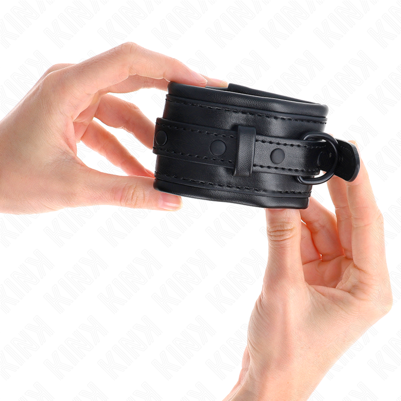KINK - UCHWYTY NA NADGARSTKI CZARNE REGULOWANE 20-30 CM X 6 CM