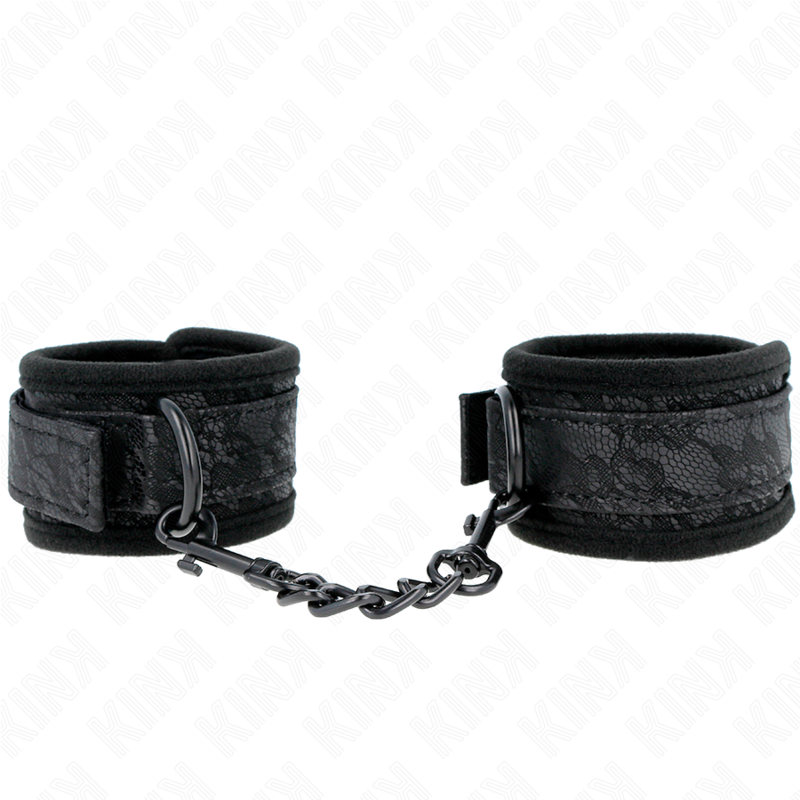 KINK - CIEMNE MANKIETY NA NADGARSTKI Z NEOPRENU REGULOWANE CZARNE 20-29 CM X 5 CM