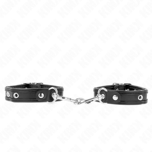 KINK - MINI CZARNE OPASKI Z ĆWIEKAMI REGULOWANE 16-22 CM X 2 CM