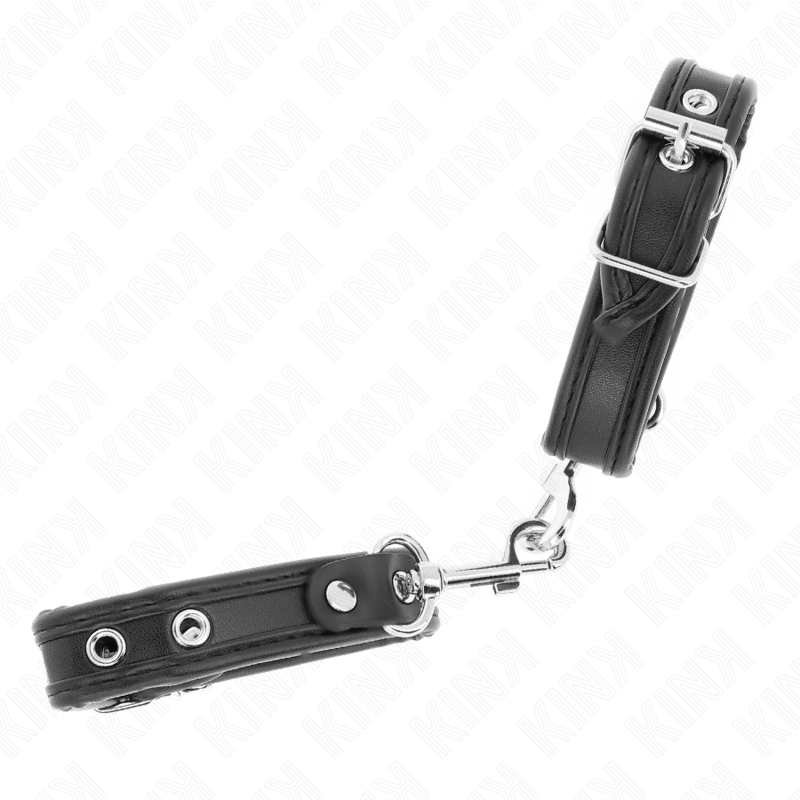 KINK - MINI CZARNE OPASKI Z ĆWIEKAMI REGULOWANE 16-22 CM X 2 CM