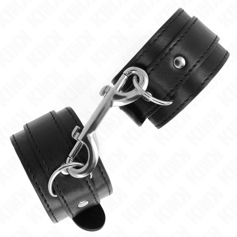 KINK - HANDGELENKFESSELN - EINREIHEN-NIETUNG, SCHWARZ, VERSTELLBAR, 17-28 CM X 5 CM