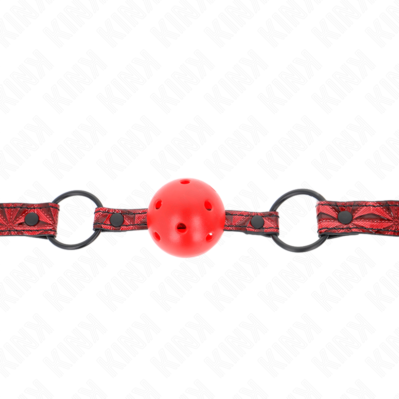 KINK - PIŁKA W DIAMENTOWY WZÓR 4,5 CM KNEBEL MODEL 1 64,5 CM REGULOWANA 42-60 CM