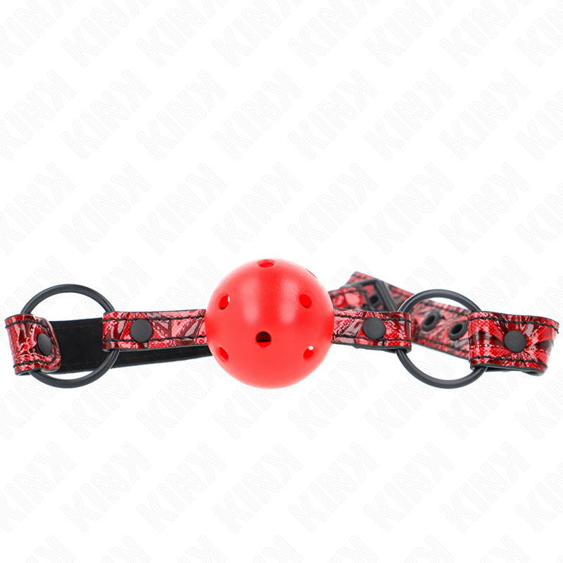 KINK - PIŁKA W DIAMENTOWY WZÓR 4,5 CM KNEBEL MODEL 1 64,5 CM REGULOWANA 42-60 CM