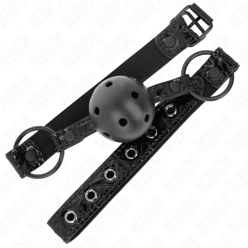 KINK - PIŁKA W DIAMENTOWY WZÓR 4,5 CM KNEBEL MODEL 3 64,5 CM REGULOWANA 42-60 CM