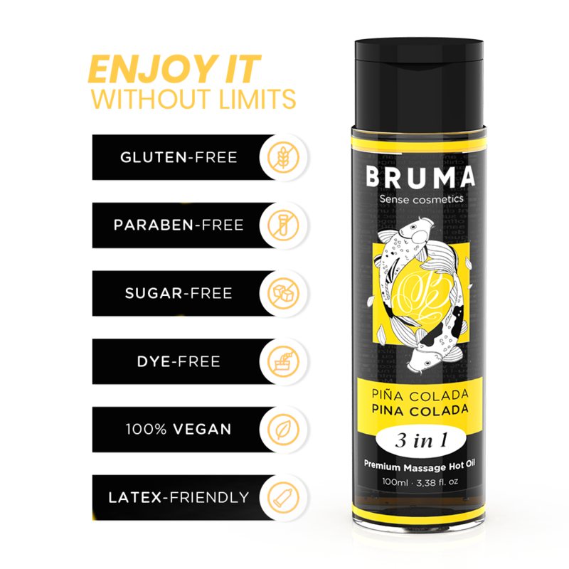 BRUMA - PREMIUM GORĄCY OLEJEK DO MASAŻU PIŃ COLADA 3 W 1 - 100 ML