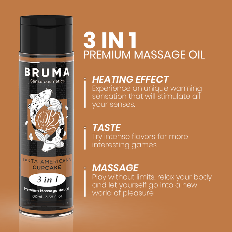 BRUMA - BABECZKA Z GORĄCYM OLEJEM DO MASAŻU PREMIUM 3 W 1 - 100 ML
