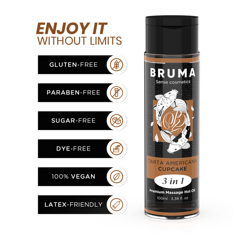 BRUMA - BABECZKA Z GORĄCYM OLEJEM DO MASAŻU PREMIUM 3 W 1 - 100 ML
