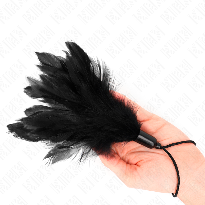 KINK - Kitzelfedern mit Seilgriff und Kunststoffsockel, 15 cm