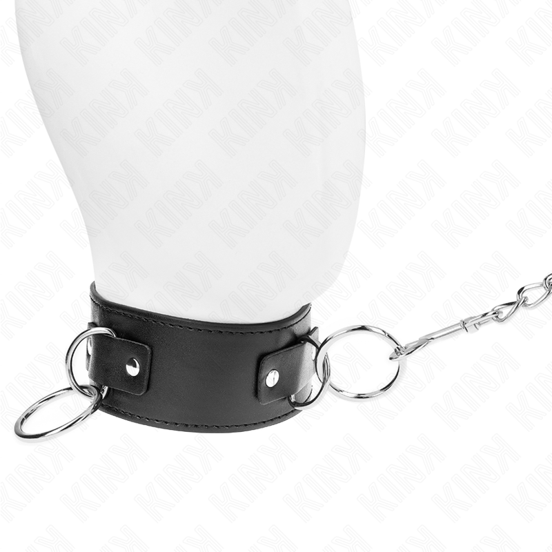 KINK - HALSKETTE MIT LEINE 65 CM 3 RINGE MODELL 2 VERSTELLBAR 36-43 CM X 5 CM