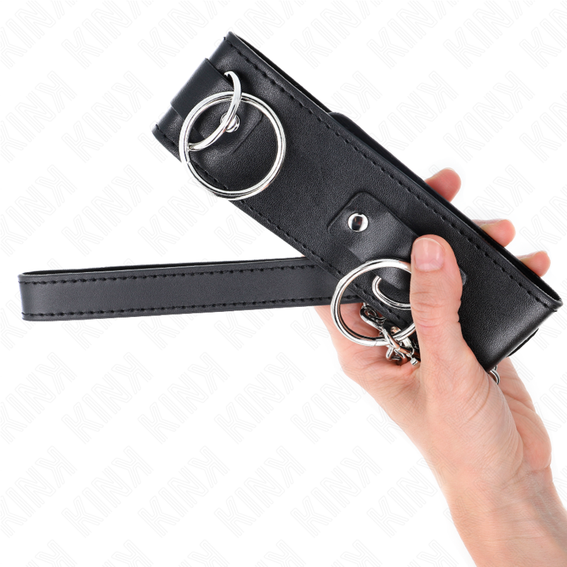 KINK - HALSKETTE MIT LEINE 65 CM 3 RINGE MODELL 2 VERSTELLBAR 36-43 CM X 5 CM