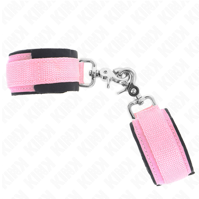 KINK - REGULOWANE NEOPRENOWE UCHWYTY NA NADGARSTEKI RÓŻOWE REGULOWANE 22-34 CM