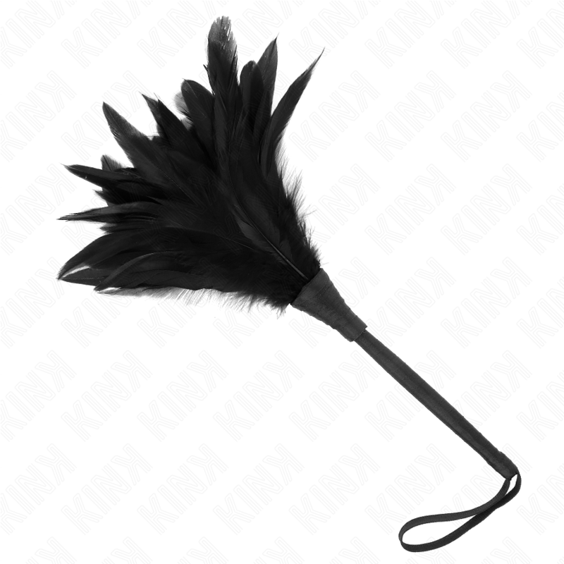 KINK - ROG CZARNYCH PANN - ŁASKOTANIE Z PIÓR KURCZAKA W KSZTAŁCIE ROGU 36 CM