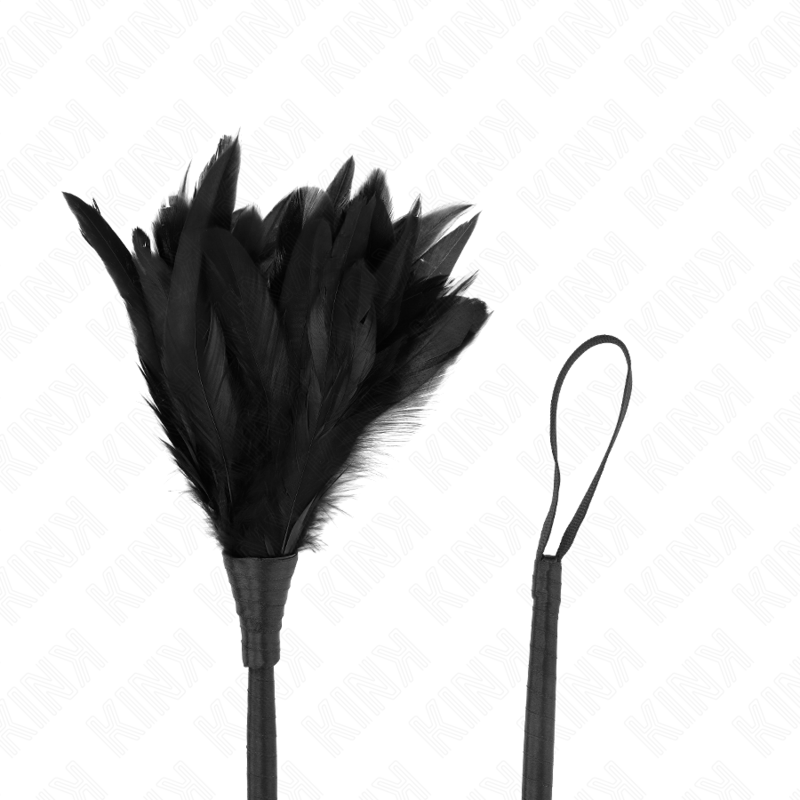 KINK - ROG CZARNYCH PANN - ŁASKOTANIE Z PIÓR KURCZAKA W KSZTAŁCIE ROGU 36 CM