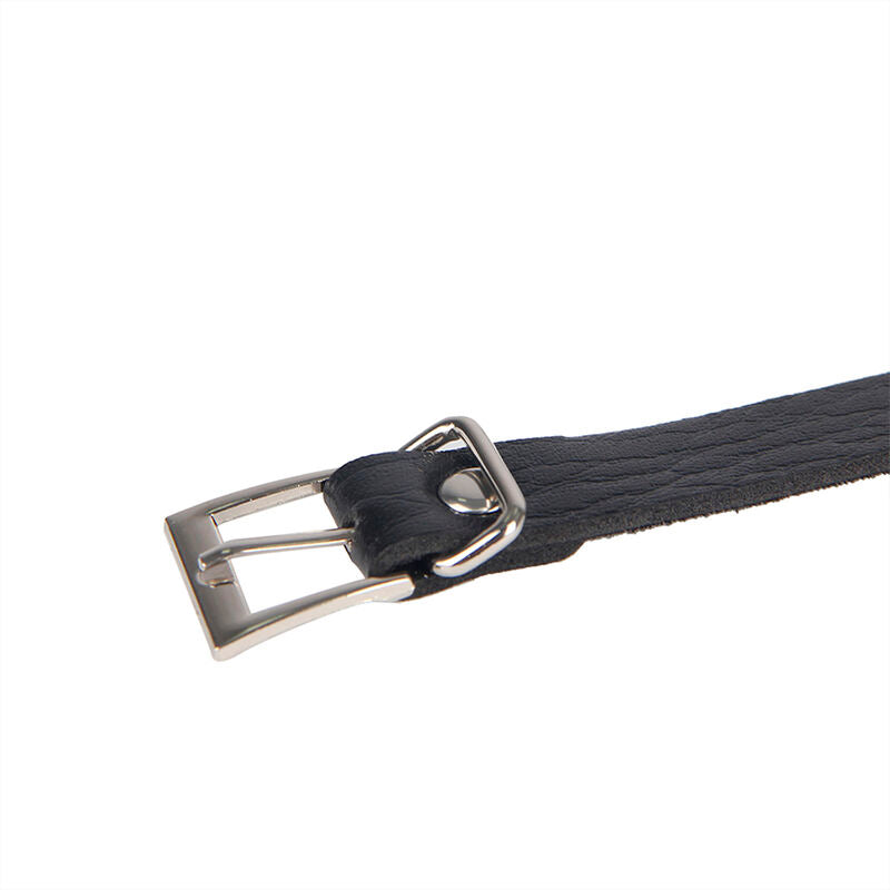 SUBBLIME - 953713 Punk Bondage Gürtel Metallschnalle Schwarz Einheitsgröße