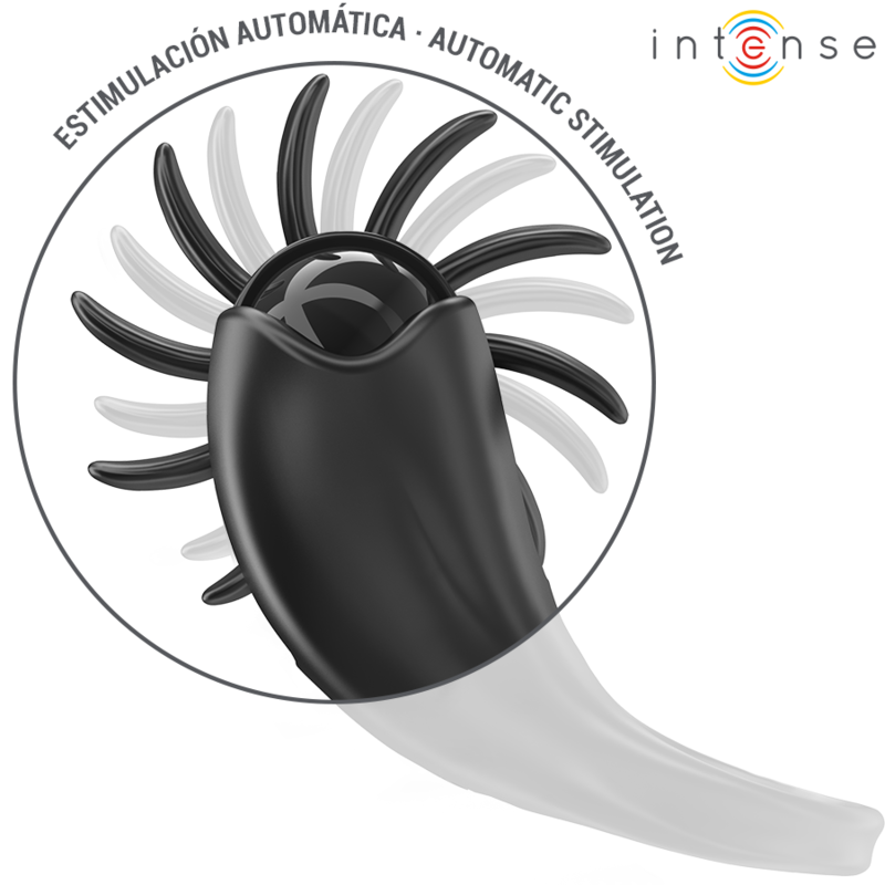 INTENSIV – MABEL VIBRATIONSRING MIT 10 VIBRATIONEN UND KLITORISSTIMULATOR, SCHWARZ