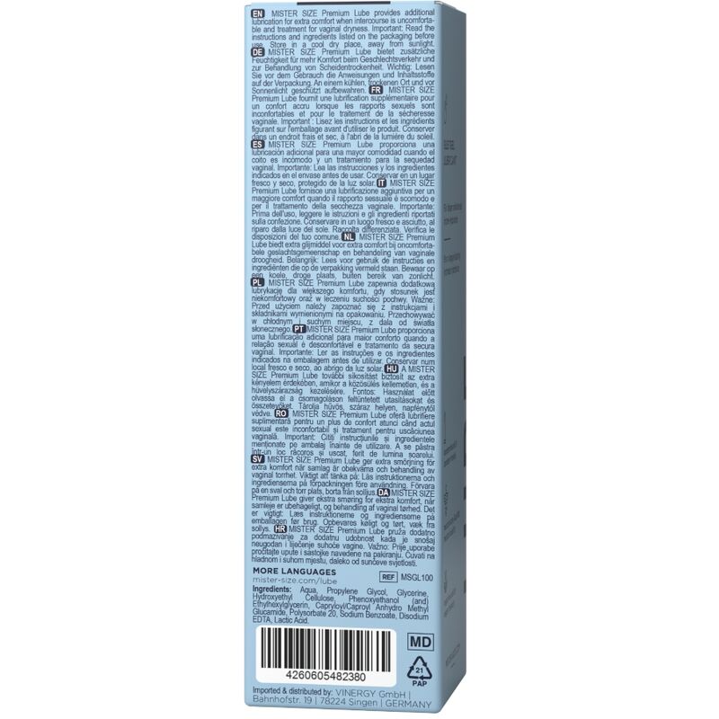 MISTER SIZE - ŚRODEK LUBRYKANT PREMIUM 100 ML