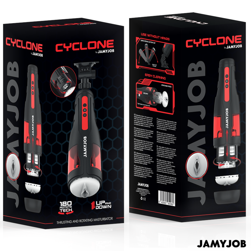 JAMYJOB - CYCLONE AUTOMATISCHER VAGINA-MASTURBATOR MIT 10 ROTATIONS- UND STOSSMODI