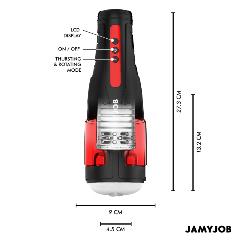 JAMYJOB - CYCLONE AUTOMATISCHER VAGINA-MASTURBATOR MIT 10 ROTATIONS- UND STOSSMODI