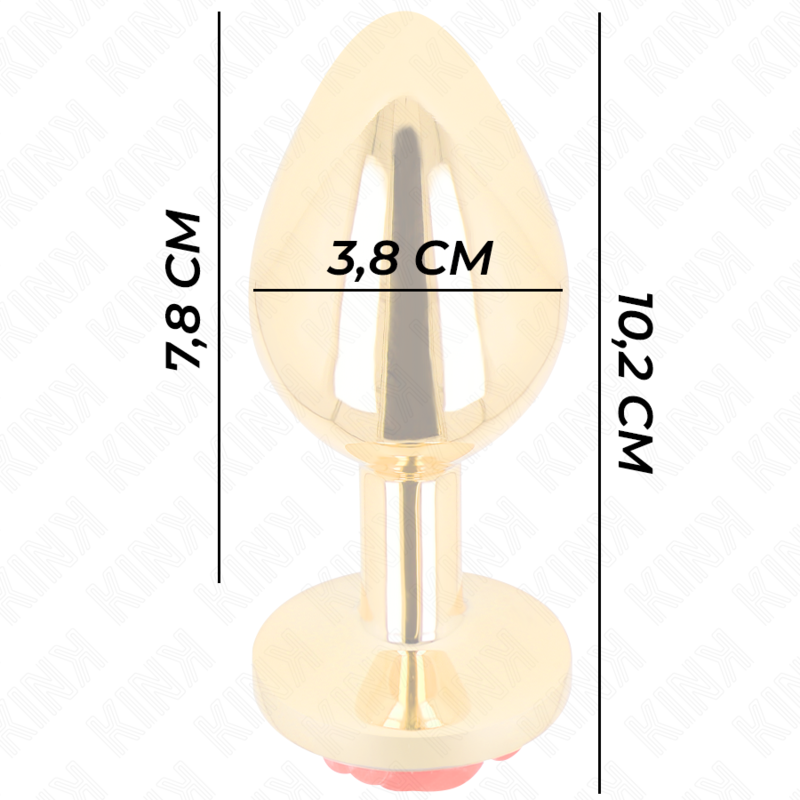 KINK - ANALPLUG GOLD ROSE RED GRÖSSE L