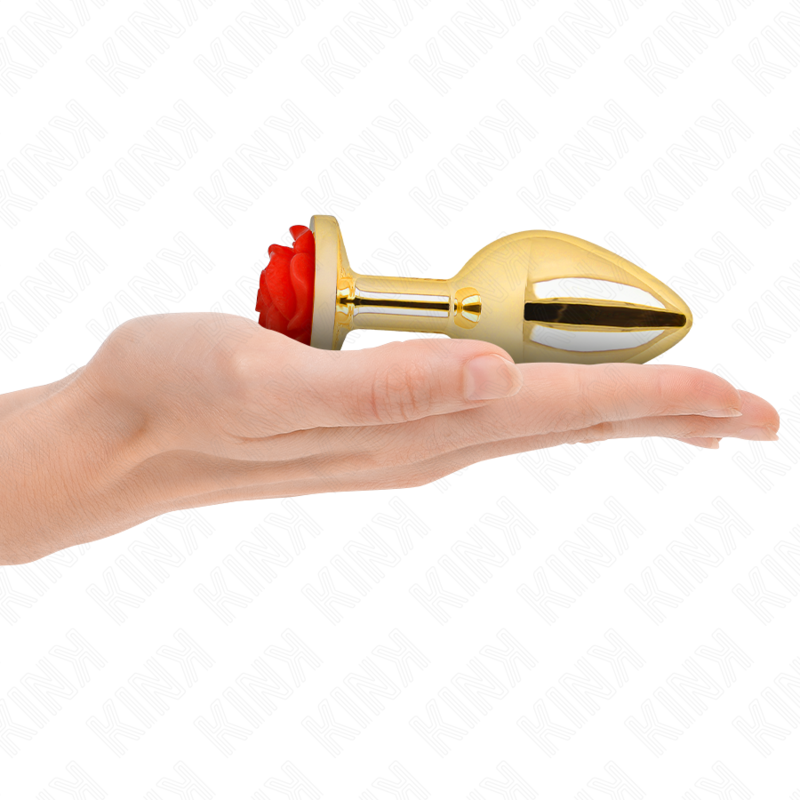 KINK - ANALPLUG GOLD ROSE RED GRÖSSE L