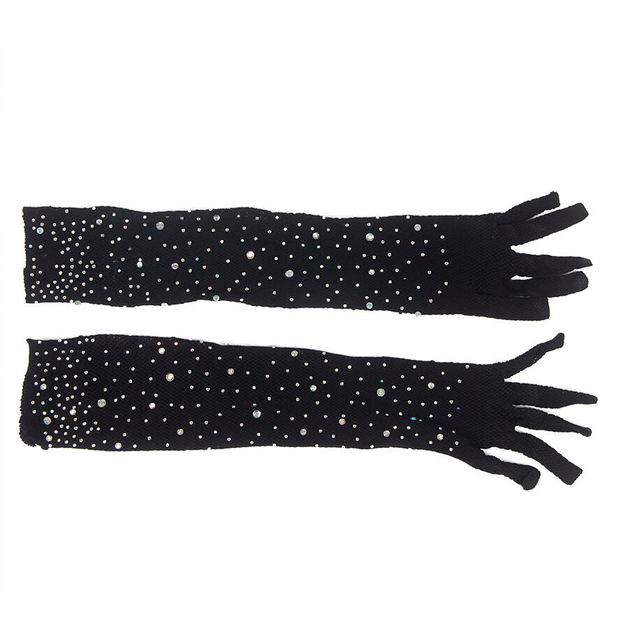 SUBBLIME - 957469SHINE PRZEŹROCZYSTE RĘKAWICZKI CZARNE S/M