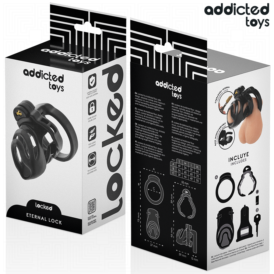 ADDICTED TOYS LOCKED - KLATKA NA PENISA ETERNAL LOCK 9 CM