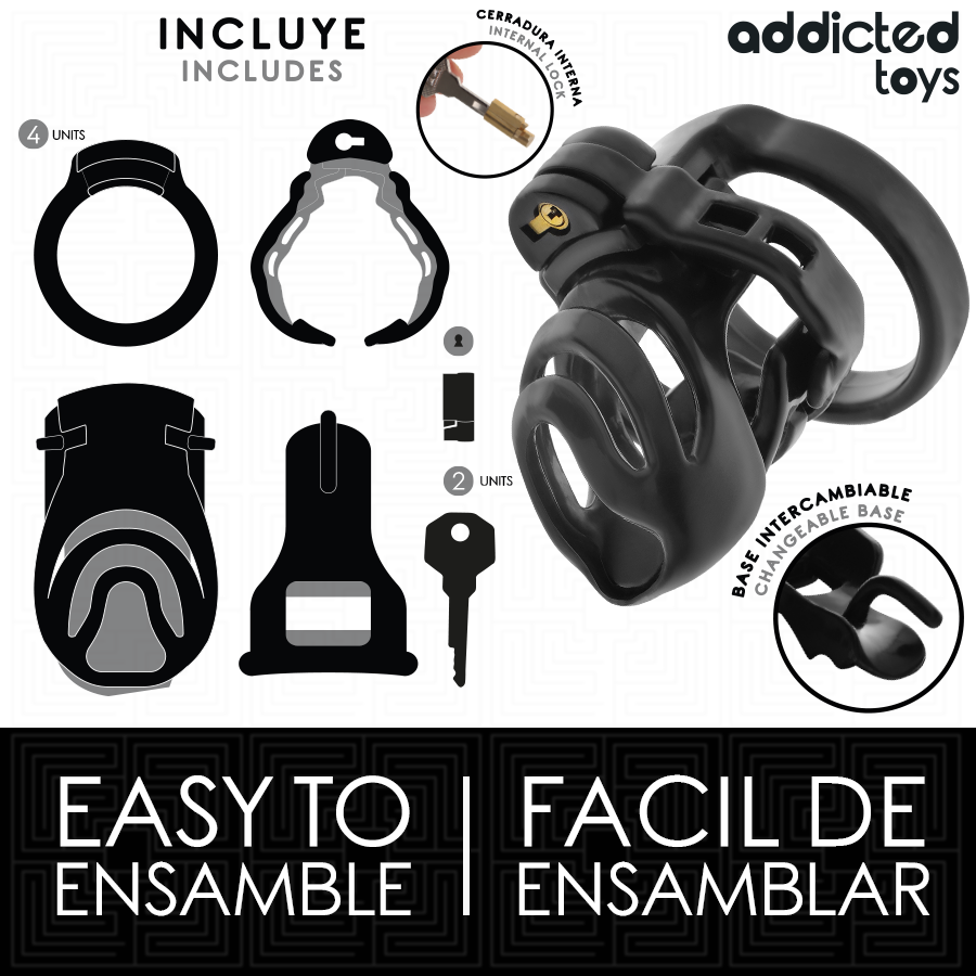 ADDICTED TOYS LOCKED - KLATKA NA PENISA ETERNAL LOCK 9 CM