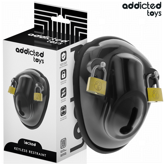 ADDICTED TOYS LOCKED - SCHLÜSSELLOSER FESSELKÄFIG FÜR DEN PENIS 11,5 CM