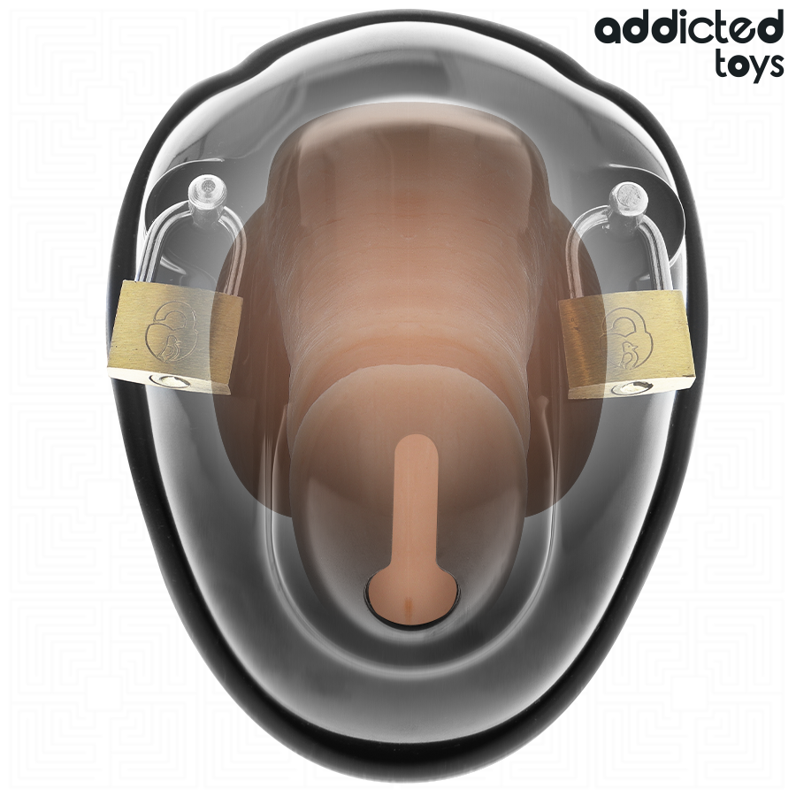 ADDICTED TOYS LOCKED - SCHLÜSSELLOSER FESSELKÄFIG FÜR DEN PENIS 11,5 CM