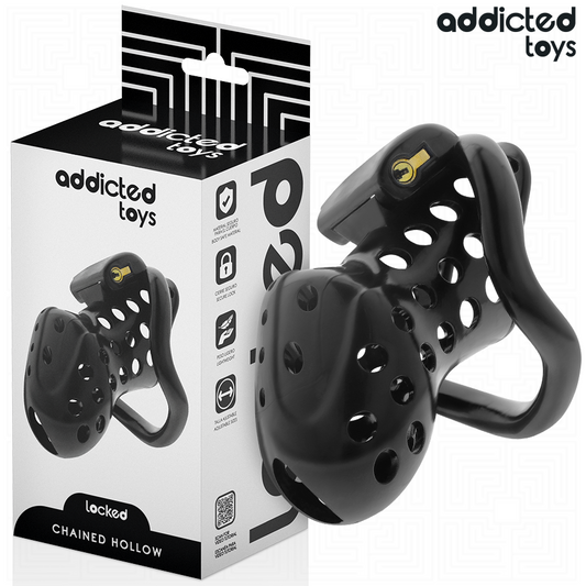 ADDICTED TOYS LOCKED - GEKETTETER HOHLPENISKÄFIG 10,5 CM