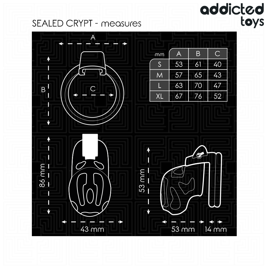 ADDICTED TOYS ZAMKNIĘTA - ZAMKNIĘTA KLATKĄ NA PENISA 8 CM