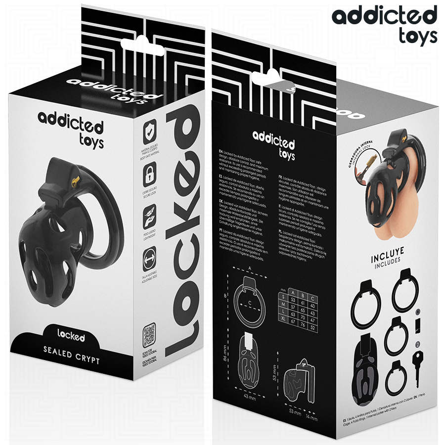 ADDICTED TOYS ZAMKNIĘTA - ZAMKNIĘTA KLATKĄ NA PENISA 8 CM