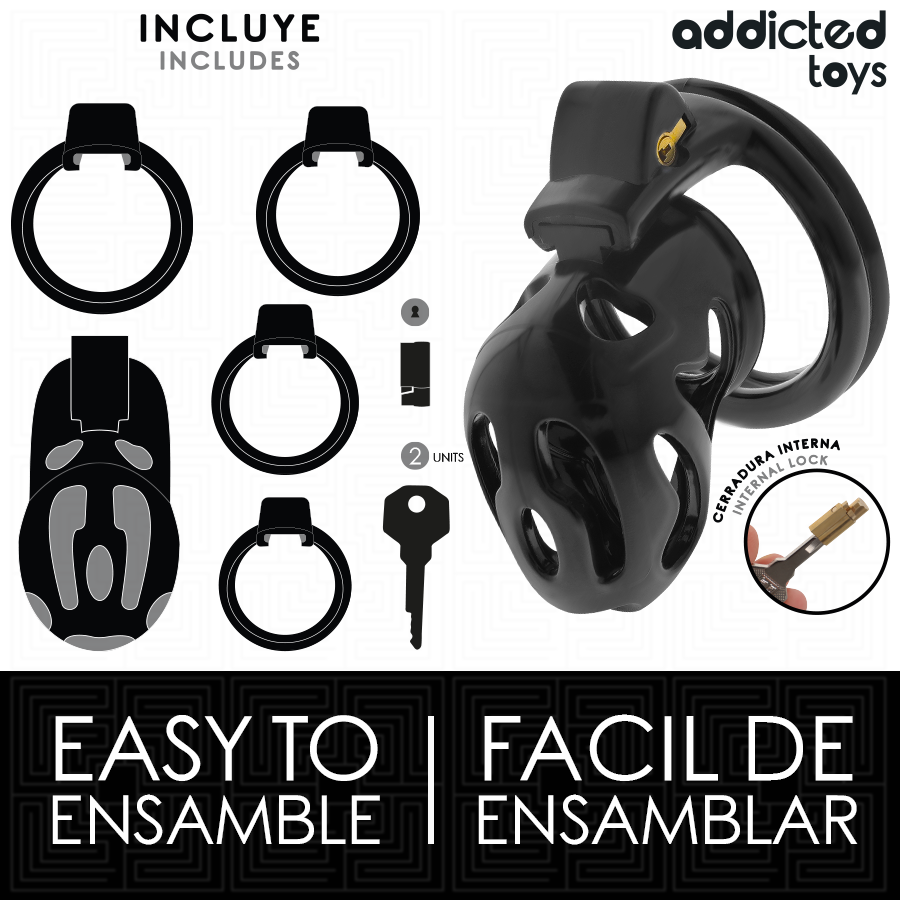ADDICTED TOYS ZAMKNIĘTA - ZAMKNIĘTA KLATKĄ NA PENISA 8 CM