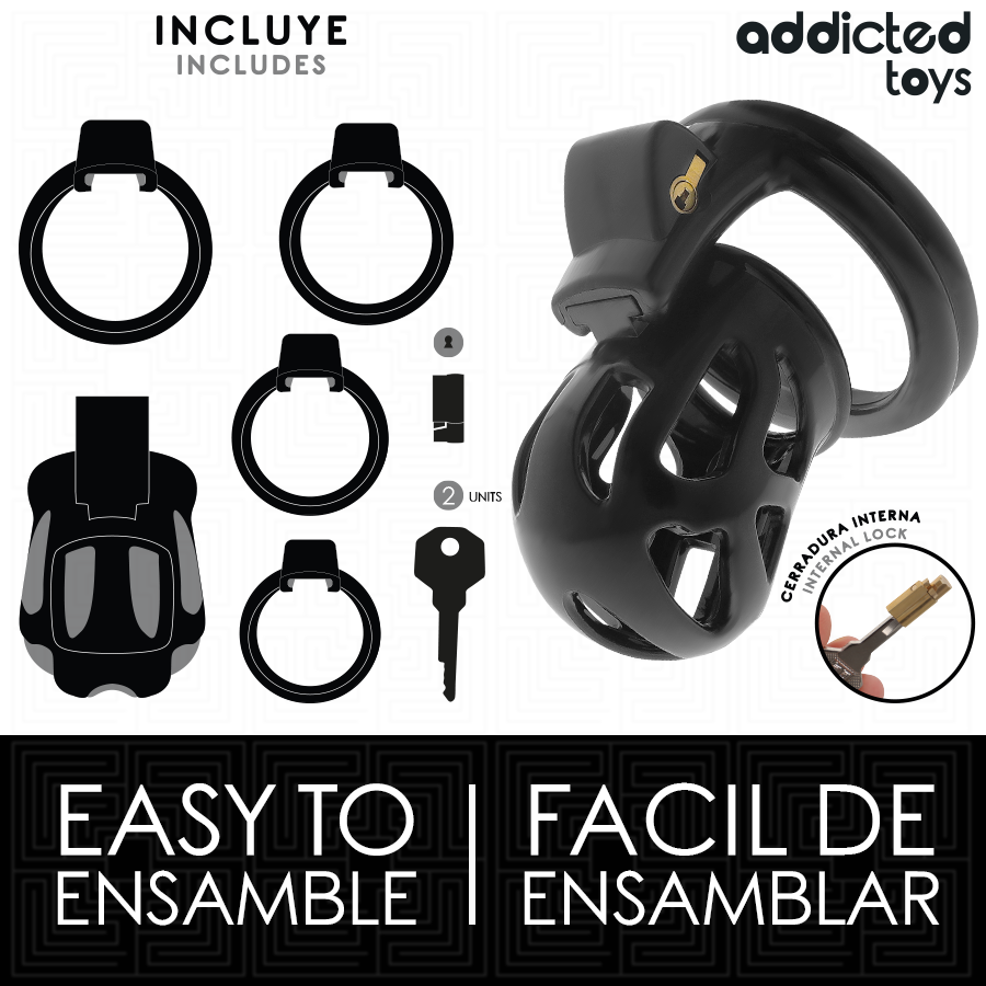 ADDICTED TOYS LOCKED - SILENT KEEP PENIS CAGE 7.5 CM