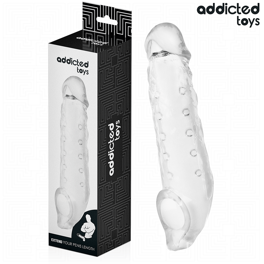 ADDICTED TOYS – TRANSPARENTE PENISHÜLLE GRÖSSE M 27 CM