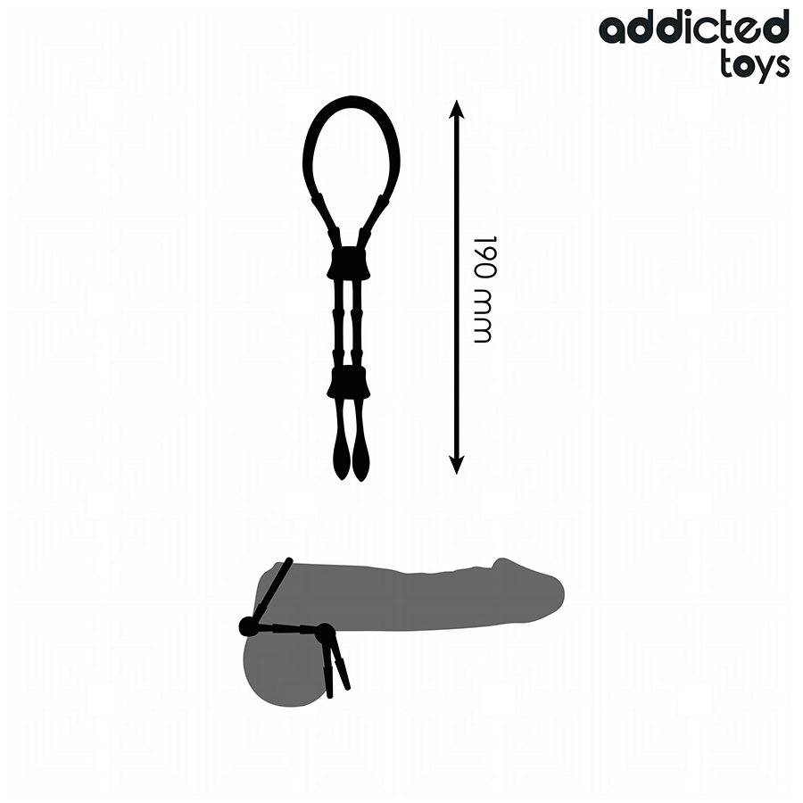 ADDICTED TOYS - REGULOWANA SILIKONOWA SZNURKOWANA SZNURKOWA SZNURKOWANIE PENISA