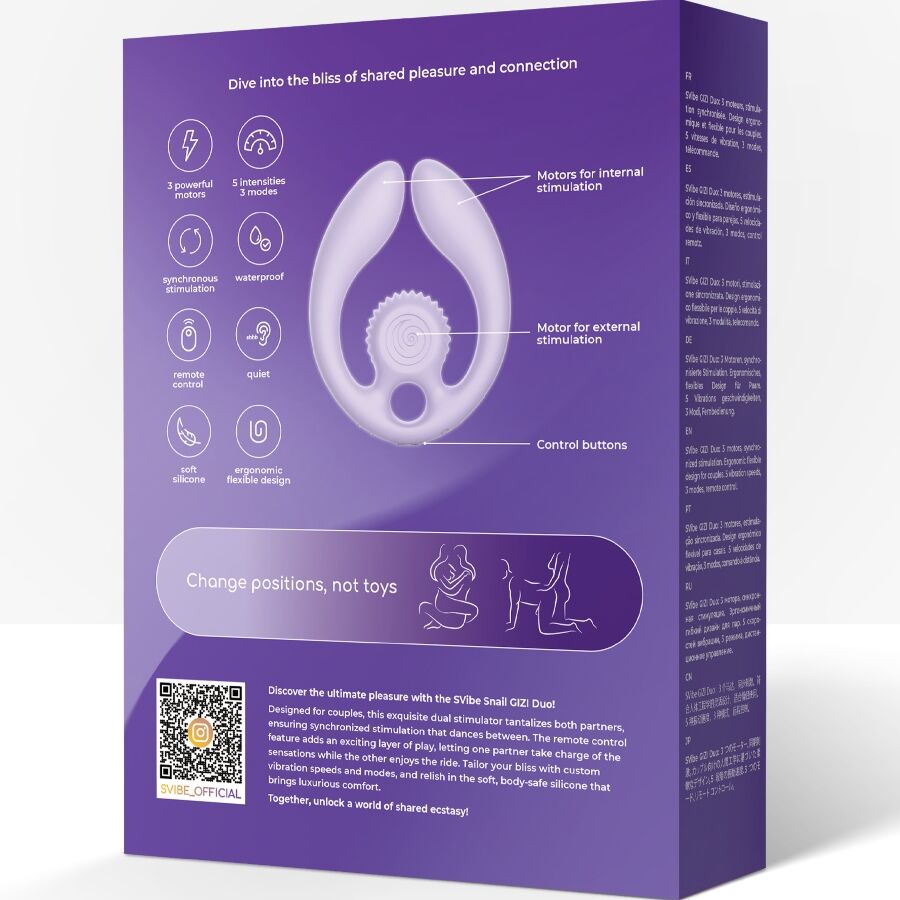 SNAIL VIBE - GIZI DUO STYMULATOR PAR PILOT LILAC