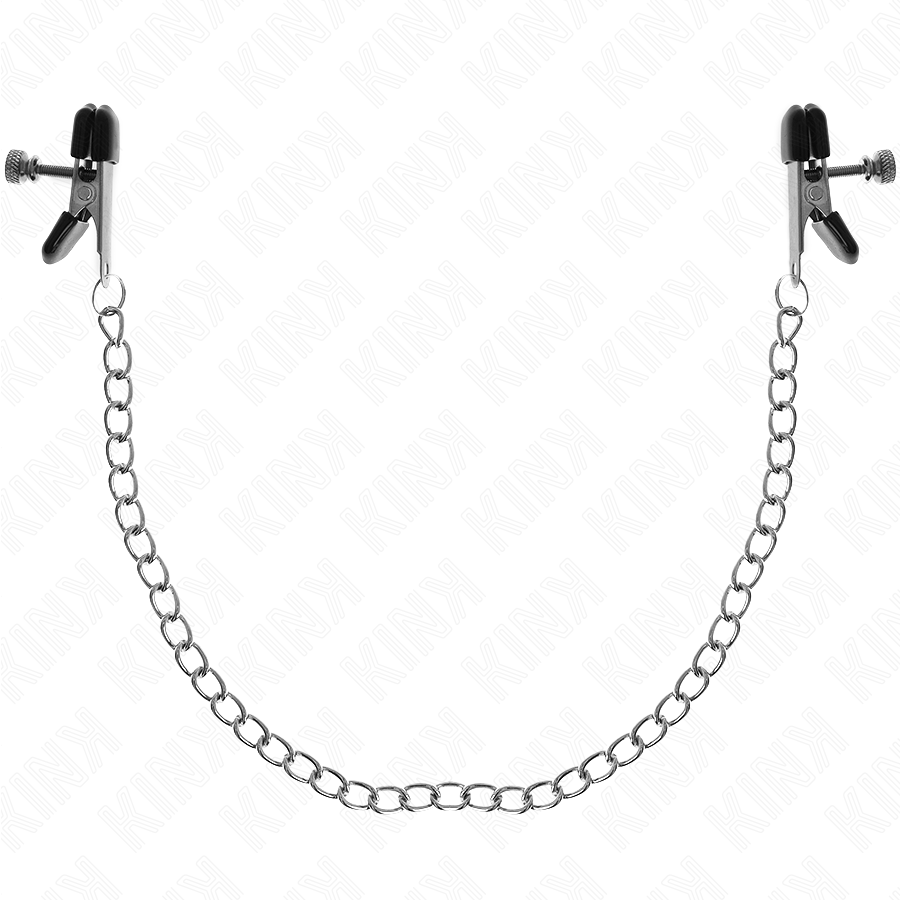 KINK - Flache Ketten-Nippelklemmen Silber 34 cm