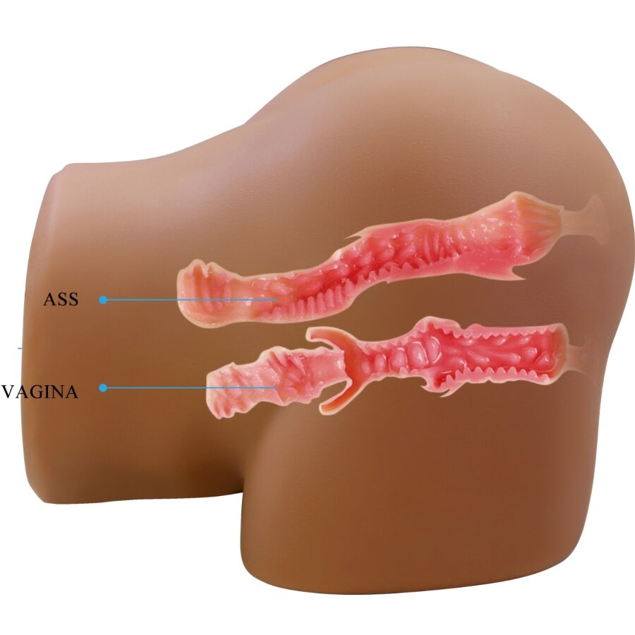 CRAZY BULL - GERIANN REALISTISCHER WEIBLICHER PO-VIBRATOR UND SAUGER MIT SOUND 5,5 KG