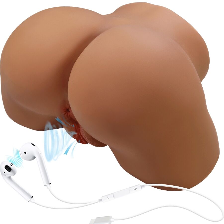 CRAZY BULL - GERIANN REALISTISCHER WEIBLICHER PO-VIBRATOR UND SAUGER MIT SOUND 5,5 KG