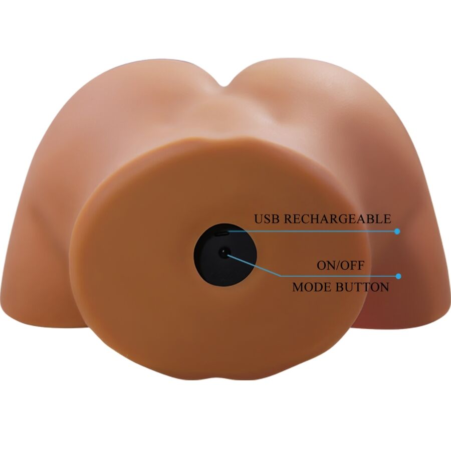 CRAZY BULL - GERIANN REALISTISCHER WEIBLICHER PO-VIBRATOR UND SAUGER MIT SOUND 5,5 KG