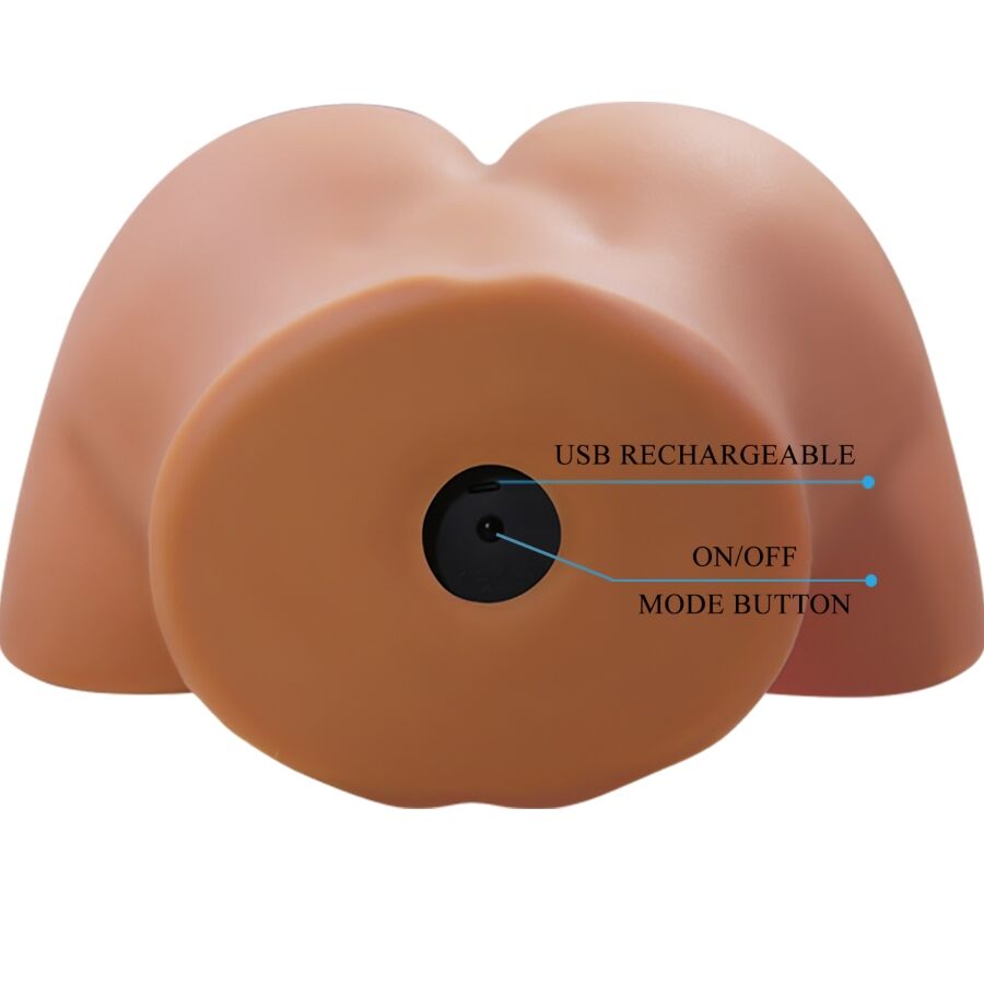 CRAZY BULL - ILANA REALISTISCHER WEIBLICHER PO-VIBRATOR UND SAUGER MIT SOUND 6,8 KG