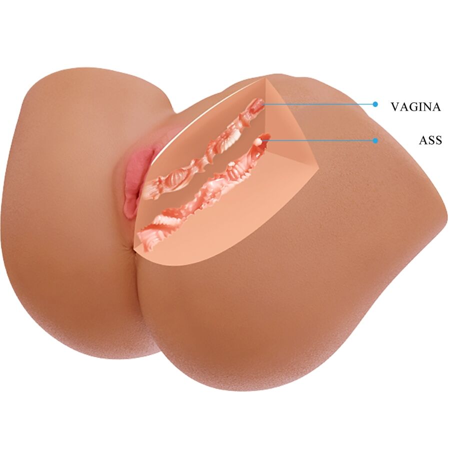 CRAZY BULL - ILANA REALISTISCHER WEIBLICHER PO-VIBRATOR UND SAUGER MIT SOUND 6,8 KG