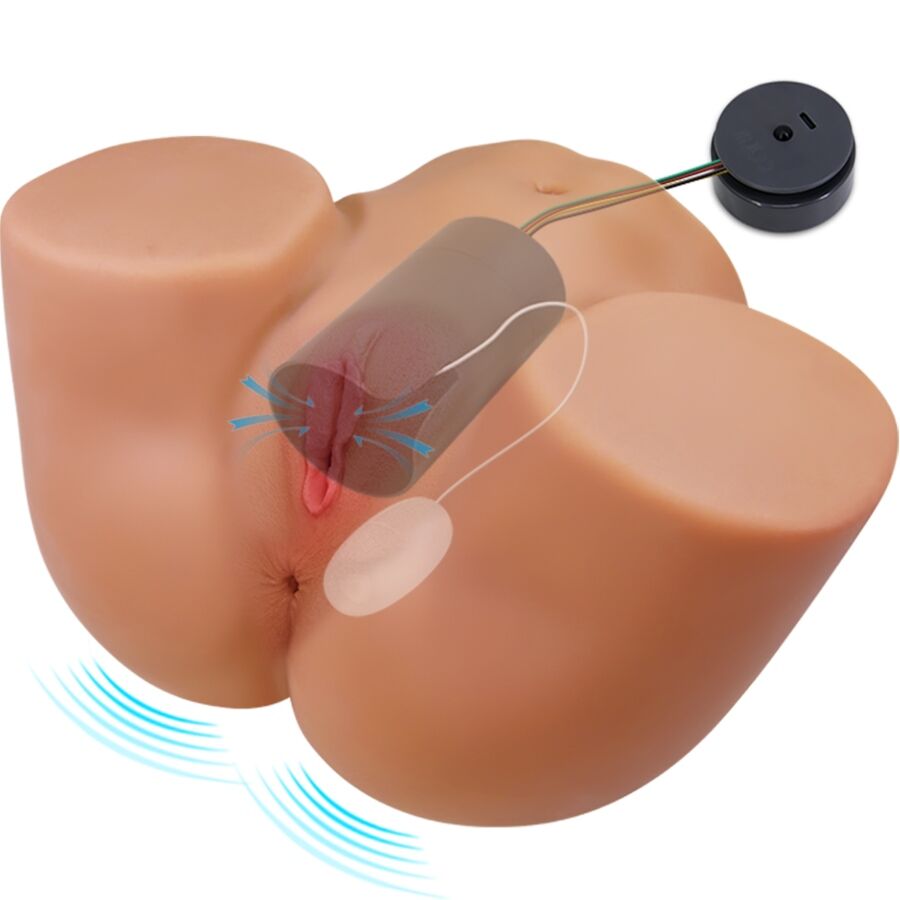 CRAZY BULL - ILANA REALISTISCHER WEIBLICHER PO-VIBRATOR UND SAUGER MIT SOUND 6,8 KG